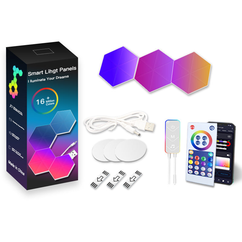 Hexagon LED Wall Light Set