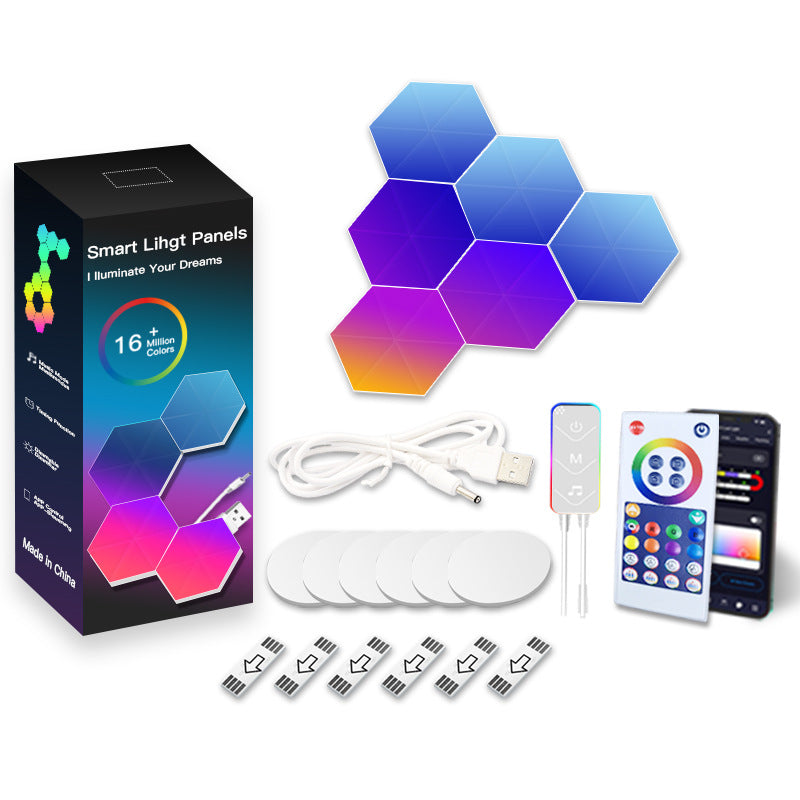 Hexagon LED Wall Light Set