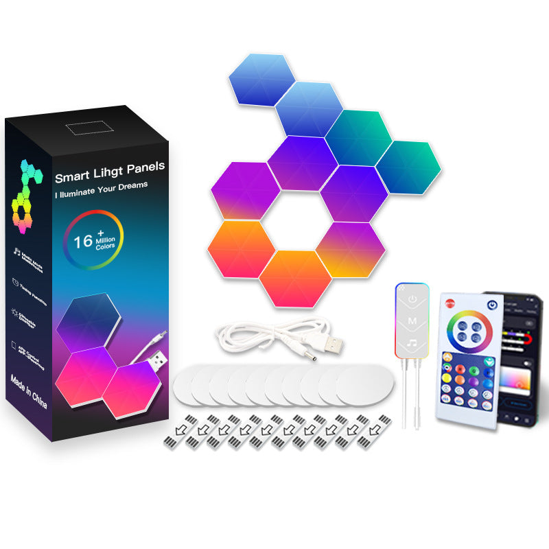 Hexagon LED Wall Light Set